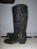 Migliorini, stivale donna tacco 30, pellame crosta ingr.ta nero, ATR. 2061501/00048